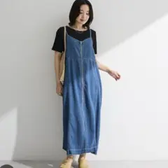 Green Parks ライトデニムキャミワンピース
