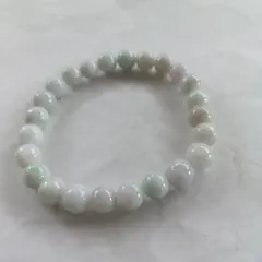 希少、最上級品、国石、綺麗色)糸魚川翡翠ブレスレット、8mm