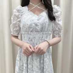 アンミール anmille フラークロスフレアop ブルー AnMILLE アンミール FlowerクロスフレアOP ブルー - メルカリ