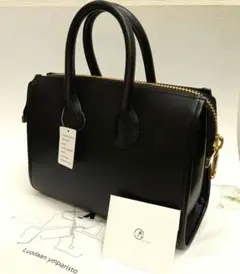 新品　4.2万　スピックアンドスパン　軽量　革　黒　ハンドバッグ バック