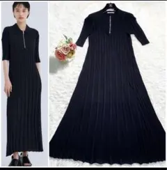 人気☆ CINOH studious別注 ニット ロングワンピース ブラック36