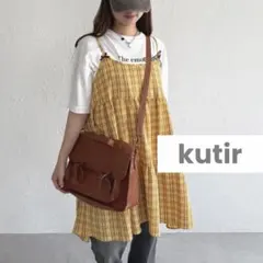 kutir アソートリボンティアードミニキャミワンピース/チュニック　イエロー