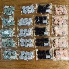 デコパーツ　フラワーカボション　 薔薇　ローズ　貼り付けパーツ