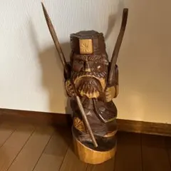 アイヌ　木彫り　ニポポ人形　木製彫刻 ハンター 伝統工芸品　北海道　お土産