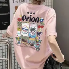 Orion 半袖Tシャツ ピンク バックプリント