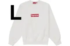 Supreme Washed Box Logo Crewneck 白 L