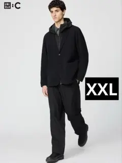 新品　ユニクロC イージーワイドテーパードパンツ　XXL ブラック