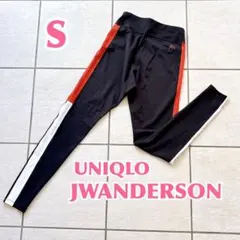 【美品S】JWアンダーソン ユニクロ レギンス 黒赤白ライン