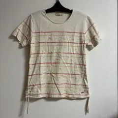 Crocodile 半袖Tシャツ ボーダー柄 ドロスト仕様のサムネイル