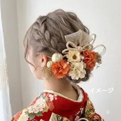 髪飾り【6627】ドライフラワー　結婚式　成人式　卒業式　七五三　前撮　振袖　袴