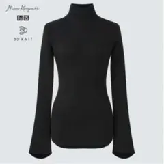 ユニクロ マメクロゴウチ 3D リブハイネックせーター ブラック Mサイズ