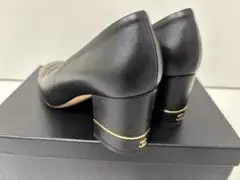 風さま♡ご専用⭐️シャネル⭐️美品⭐️太ヒールパンプス⭐️35C⭐️22.5㎝のサムネイル