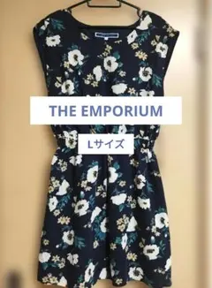 THE EMPORIUM 花柄ノースリーブ ワンピースLサイズのサムネイル