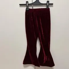 インポート　ベロアフレアパンツ　90cm 赤　クリスマス　パーティー