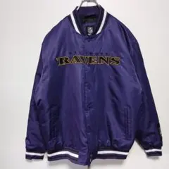 NFL ボルチモア・レイブンズ ナイロンジャケット スタジャン M L C405