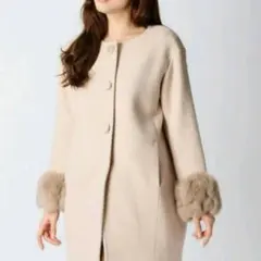 jill by jillstuart ファー付きノーカラーコートのサムネイル