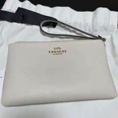 新品 COACH コーチ ラージ コーナー ジップ リストレット ポーチ 財布