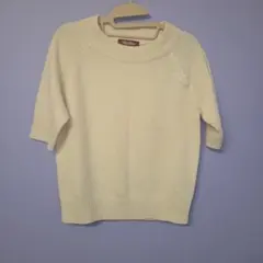 MaxMara 半袖ニット Mサイズ アイボリー