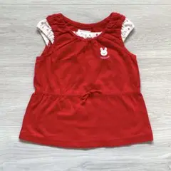 miki house 赤　カットソー　 70cm