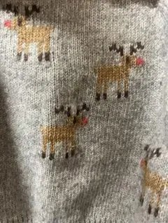 トナカイ柄 ベビーセーター