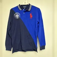 美品】ポロラルフローレン 長袖ポロシャツ ビッグポニー バイカラー 