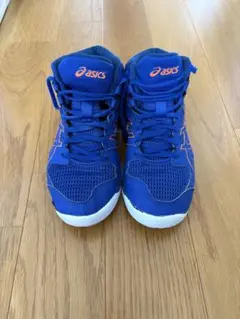 asics DANKSHOT 青 ミッドカット バスケットシューズ