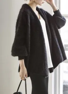 Noble ラクーンファーニットパフカーディガン 追加》ファーニットパフカーディガン 5 | ノーブル(Noble