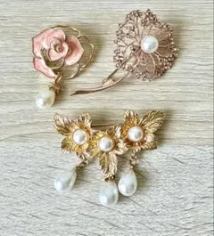 ブローチ 3点セット ③