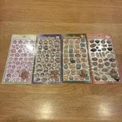 ［正規品］ボンボンドロップシール 和柄　お相撲さん/芝犬/日本食/桜　4枚セット