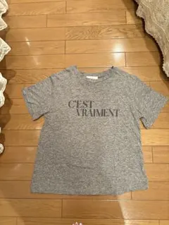 最終価格　ミラオーウェン　霜降りロゴTシャツ グレー　美品