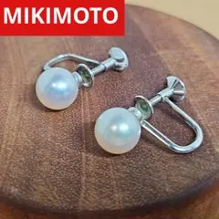 MIKIMOTO パールイヤリング ハート アコヤ真珠 シルバーM刻印