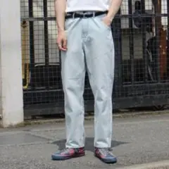 UNIQLO ユニクロ ワイドフィットテーパードジーンズ ライトブルー 27