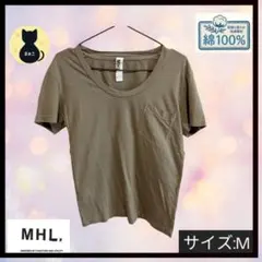 MHL. マーガレットハウエル　ポケットTシャツ カーキ サイズII美品のサムネイル