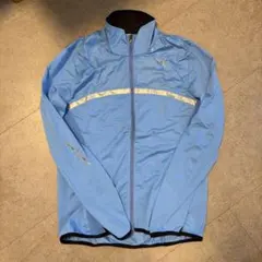 【美品】PUMA プーマ ランニングウェア ウィンドブレーカー 水色 メンズM