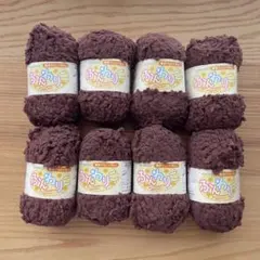 ごしょう産業 ふんわりこ 茶色ナイロン毛糸 8玉セット 約25m/玉