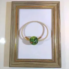 H1015 ハンドメイド とんぼ玉 ヘアゴム