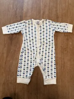 プチバトー　6m 67cm ロンパース　ブルー　花柄