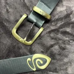 STUSSY レザーベルト ステューシー ブラックゴールド