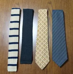 ネクタイセット・4本セット（4本中2本がニットタイ）