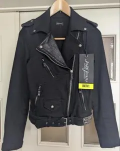 DIESEL 希少 ジョグジーンズ＋レザー素材ライダースジャケット Y2K