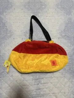 タグ付き新品　プーさん　耳付きトートバッグ　モフモフ素材　ディズニー