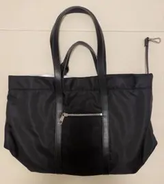 美品　TOPKAPI ナイロン レザー ハンドル A4 トートバッグ ブラックのサムネイル