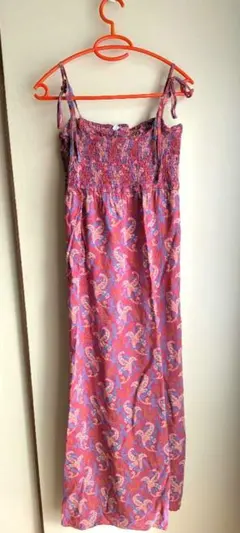 ペイズリー柄キャミソールロングワンピース