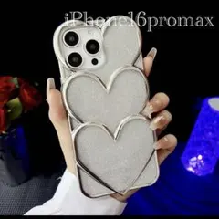 1298 iPhone16promaxケース ハート地雷系 推し活 キラキラ