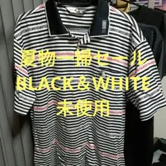 夏物格安!!BLACK＆WHITEゴルフウェア メンズLLサイズ以上