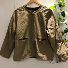 【Samansa Mos2 blue】アウター ベージュ ジャケット Fサイズ