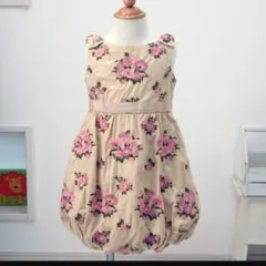 トッカバンビーニ 刺繍 バルーンワンピース 110cm 花柄 フォーマル