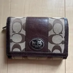 COACH 二つ折り財布 シグネチャー ブラウンのサムネイル