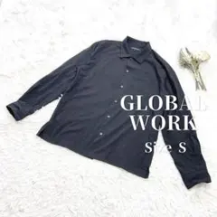 GLOBAL WORK✨グローバルワーク✨長袖シャツ 開襟 裾スリット 羽織りS