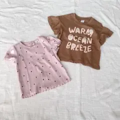 H&M Tシャツ 2枚セット 80cm キッズ 女の子